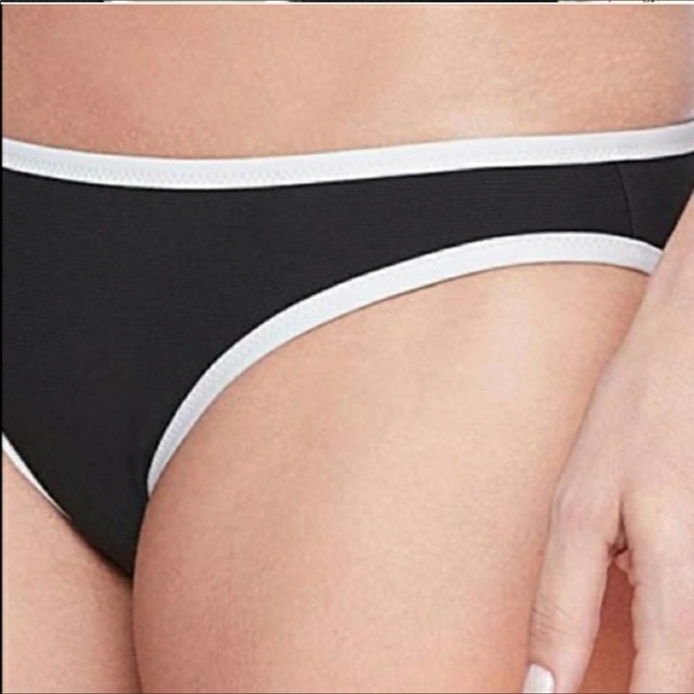 ATHLETA Clean Medium Bound Black and White Bikini Bottom Size Large - Picture 3 of 9